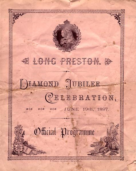 Diamond Jubilee 1897 p1.JPG - Diamond Jubilee Celebration - June 19th 1897 -     Front page   